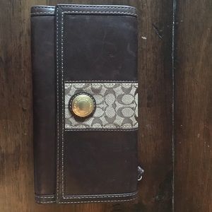 Large Brown Coach Wallet